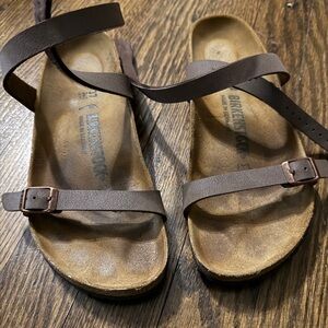Birkenstock Dark Brown Strappy Sandals